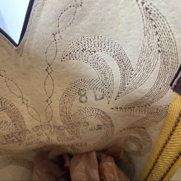 Men's Durango Brown Leather Steel Toe Western Cowboy Work Boots Size 8 D - Picture 13 of 15